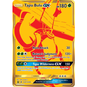 Rare Secret Tapu Bulu-GX SV91/94 Pokemon TCG Sun & Moon Hidden Fates Shiny Vault