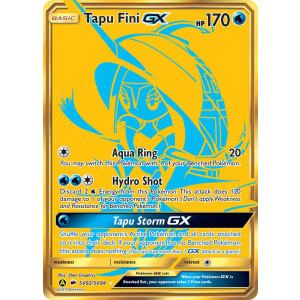 Rare Secret Tapu Fini-GX SV92/94 Pokemon TCG Sun & Moon Hidden Fates Shiny Vault