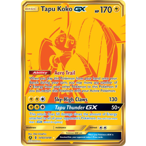 Rare Secret Tapu Koko-GX SV93/94 Pokemon TCG Sun & Moon Hidden Fates Shiny Vault