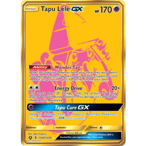 Rare Secret Tapu Lele-GX SV94/94 Pokemon TCG Sun & Moon Hidden Fates Shiny Vault