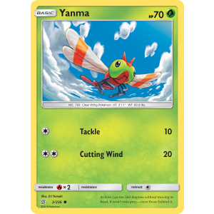 Yanma 2/236 Pokemon TCG Sun & Moon Unified Minds