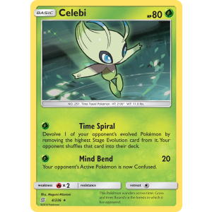 Rare Holo Celebi 4/236 Pokemon TCG Sun & Moon Unified Minds