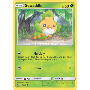 Sewaddle 6/236 Pokemon TCG Sun & Moon Unified Minds