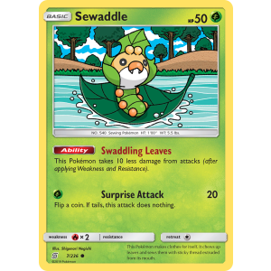 Sewaddle 7/236 Pokemon TCG Sun & Moon Unified Minds