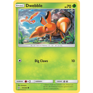 Dwebble 10/236 Pokemon TCG Sun & Moon Unified Minds