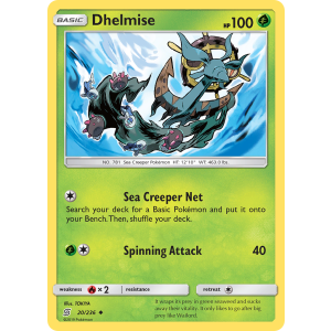 Dhelmise 20/236 Pokemon TCG Sun & Moon Unified Minds