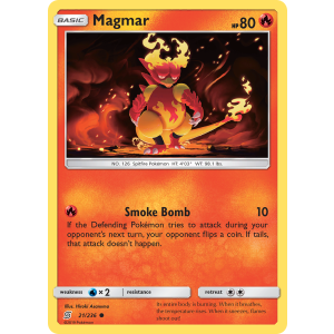 Magmar 21/236 Pokemon TCG Sun & Moon Unified Minds