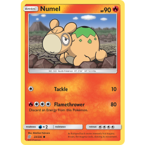 Numel 23/236 Pokemon TCG Sun & Moon Unified Minds