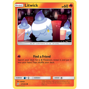 Litwick 27/236 Pokemon TCG Sun & Moon Unified Minds