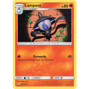 Lampent 29/236 Pokemon TCG Sun & Moon Unified Minds