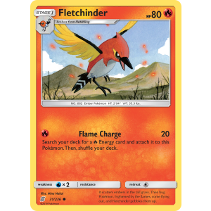 Fletchinder 31/236 Pokemon TCG Sun & Moon Unified Minds