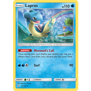 Lapras 36/236 Pokemon TCG Sun & Moon Unified Minds