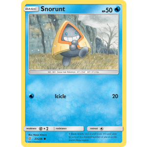 Snorunt 37/236 Pokemon TCG Sun & Moon Unified Minds