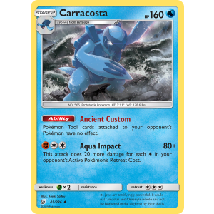 Carracosta 45/236 Pokemon TCG Sun & Moon Unified Minds