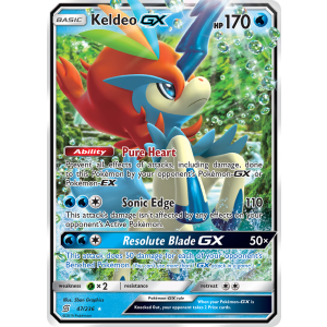 Rare Holo GX Keldeo-GX 47/236 Pokemon TCG Sun & Moon Unified Minds