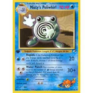 Misty's Poliwhirl 53/132 Pokemon TCG Gym Gym Heroes