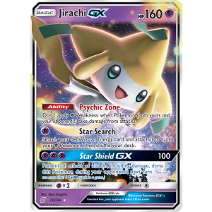 Rare Holo GX Jirachi-GX 79/236 Pokemon TCG Sun & Moon Unified Minds