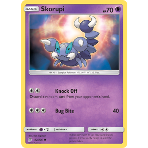 Skorupi 82/236 Pokemon TCG Sun & Moon Unified Minds