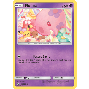 Munna 88/236 Pokemon TCG Sun & Moon Unified Minds