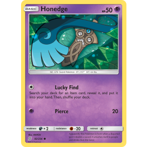 Honedge 92/236 Pokemon TCG Sun & Moon Unified Minds