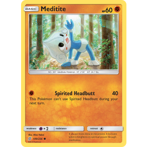 Meditite 109/236 Pokemon TCG Sun & Moon Unified Minds