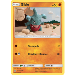 Gible 112/236 Pokemon TCG Sun & Moon Unified Minds