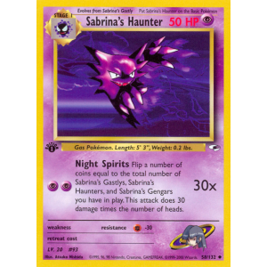 Sabrina's Haunter 58/132 Pokemon TCG Gym Gym Heroes