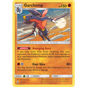 Rare Holo Garchomp 114/236 Pokemon TCG Sun & Moon Unified Minds