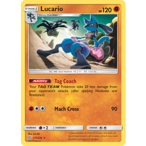 Lucario 117/236 Pokemon TCG Sun & Moon Unified Minds