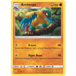 Archeops 121/236 Pokemon TCG Sun & Moon Unified Minds