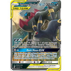 Rare Holo GX Umbreon & Darkrai-GX 125/236 Pokemon TCG Sun & Moon Unified Minds