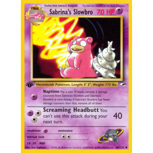 Sabrina's Slowbro 60/132 Pokemon TCG Gym Gym Heroes