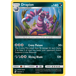 Drapion 134/236 Pokemon TCG Sun & Moon Unified Minds