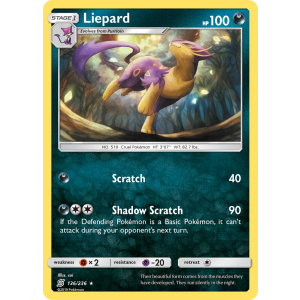 Liepard 136/236 Pokemon TCG Sun & Moon Unified Minds