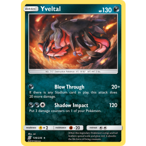 Rare Holo Yveltal 139/236 Pokemon TCG Sun & Moon Unified Minds