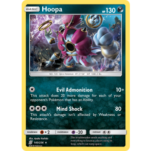 Rare Holo Hoopa 140/236 Pokemon TCG Sun & Moon Unified Minds