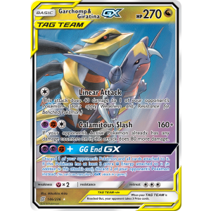 Rare Holo GX Garchomp & Giratina-GX 146/236 Pokemon TCG Sun & Moon Unified Minds