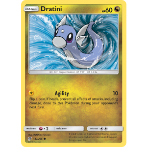 Dratini 147/236 Pokemon TCG Sun & Moon Unified Minds