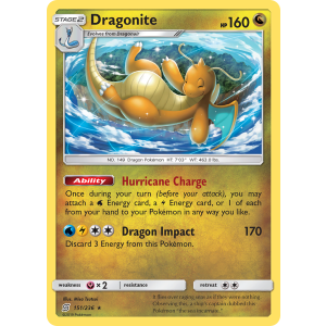 Dragonite 151/236 Pokemon TCG Sun & Moon Unified Minds