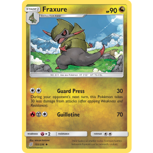 Fraxure 155/236 Pokemon TCG Sun & Moon Unified Minds