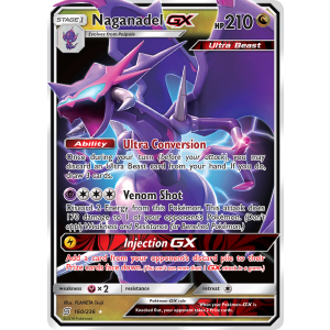 Rare Holo GX Naganadel-GX 160/236 Pokemon TCG Sun & Moon Unified Minds