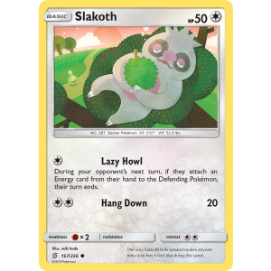 Slakoth 167/236 Pokemon TCG Sun & Moon Unified Minds