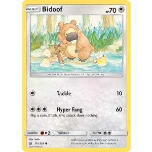 Bidoof 171/236 Pokemon TCG Sun & Moon Unified Minds