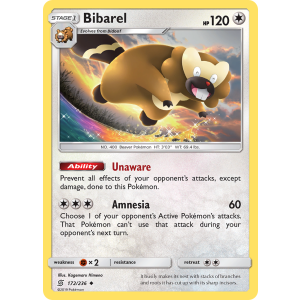 Bibarel 172/236 Pokemon TCG Sun & Moon Unified Minds