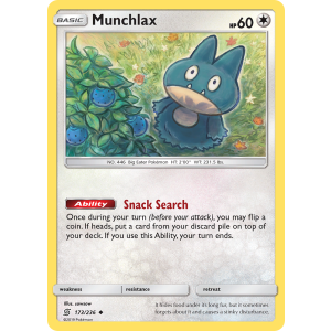 Munchlax 173/236 Pokemon TCG Sun & Moon Unified Minds