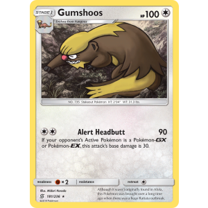 Gumshoos 181/236 Pokemon TCG Sun & Moon Unified Minds