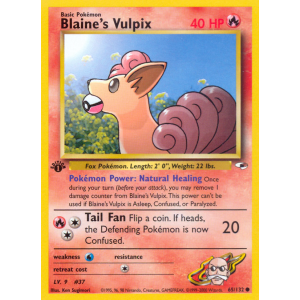 Blaine's Vulpix 65/132 Pokemon TCG Gym Gym Heroes