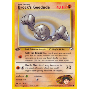 Brock's Geodude 66/132 Pokemon TCG Gym Gym Heroes