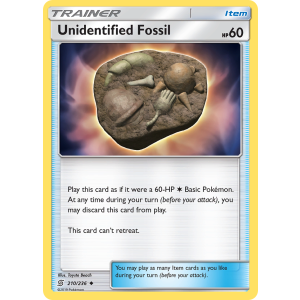 Unidentified Fossil 210/236 Pokemon TCG Sun & Moon Unified Minds