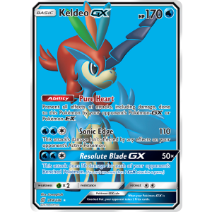 Rare Ultra Keldeo-GX 219/236 Pokemon TCG Sun & Moon Unified Minds